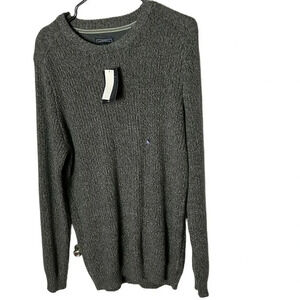 Bass & Co. sweater ,NWT,men large, grey crew neck chunky knit pullover